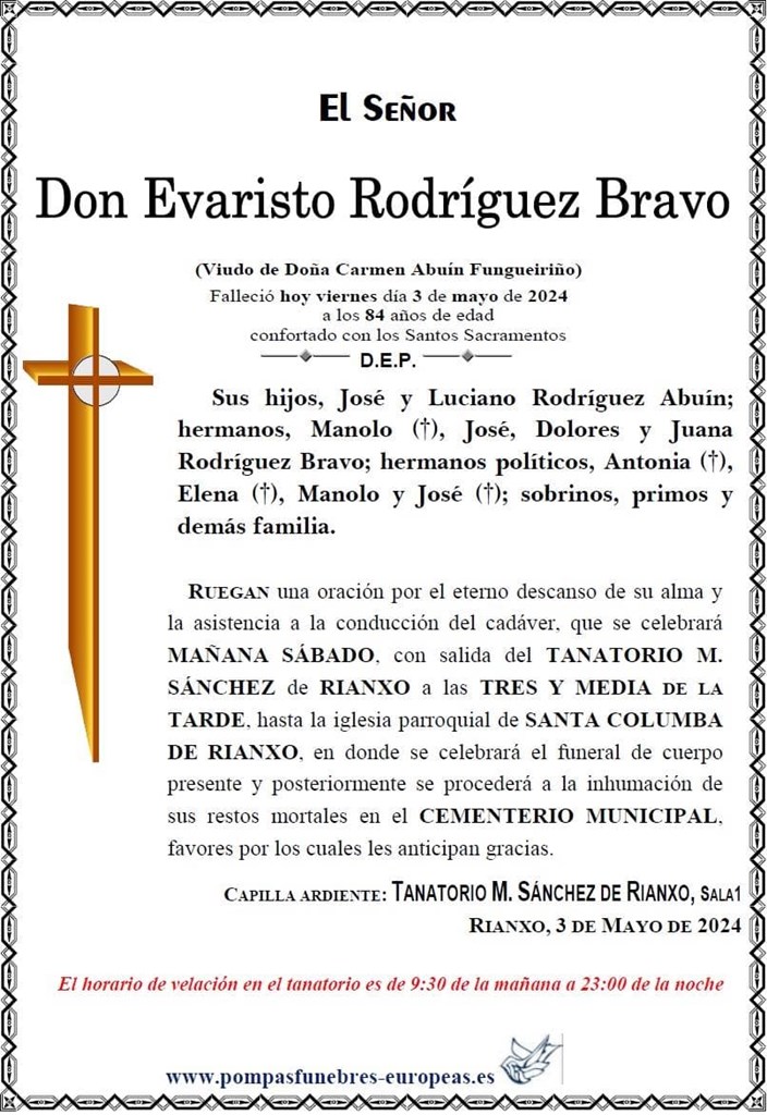 Don Evaristo Rodríguez Bravo