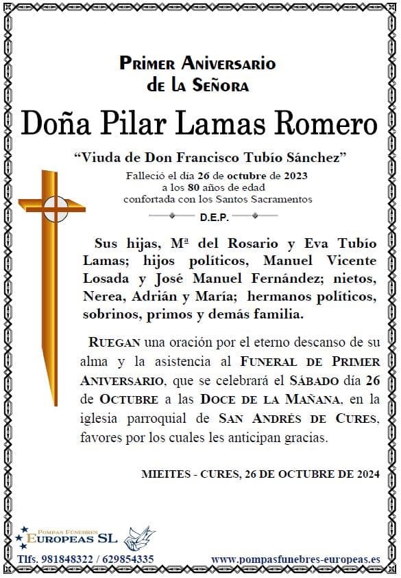 Doña Pilar Lamas Romero (26/10/2024)