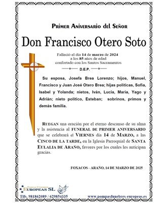 Don Francisco Otero Soto (14/03/2025)