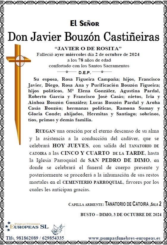 Don Javier Bouzón Castiñeiras