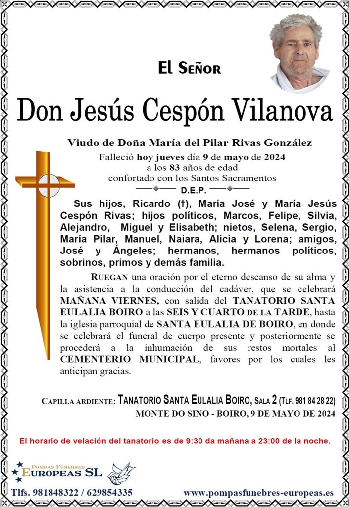 Foto principal Don Jesús Cespón Vilanova