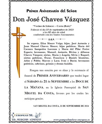 Don José Chaves Vázquez (21/09/2024)