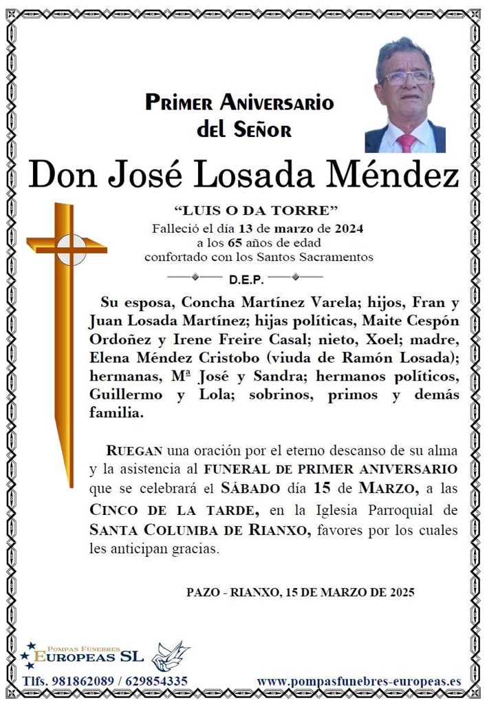 Don José Losada Méndez (15/03/2025)