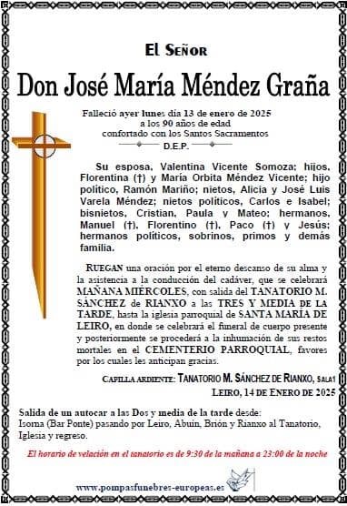 Don José María Méndez Graña