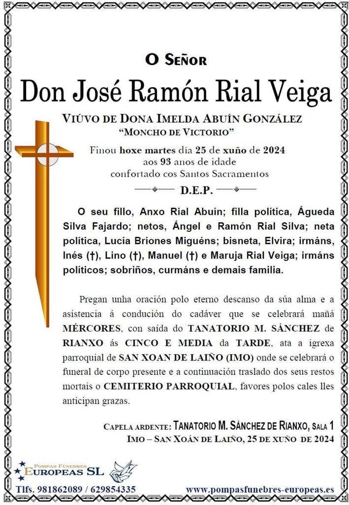 Foto secundaria Don José Ramón Rial Veiga