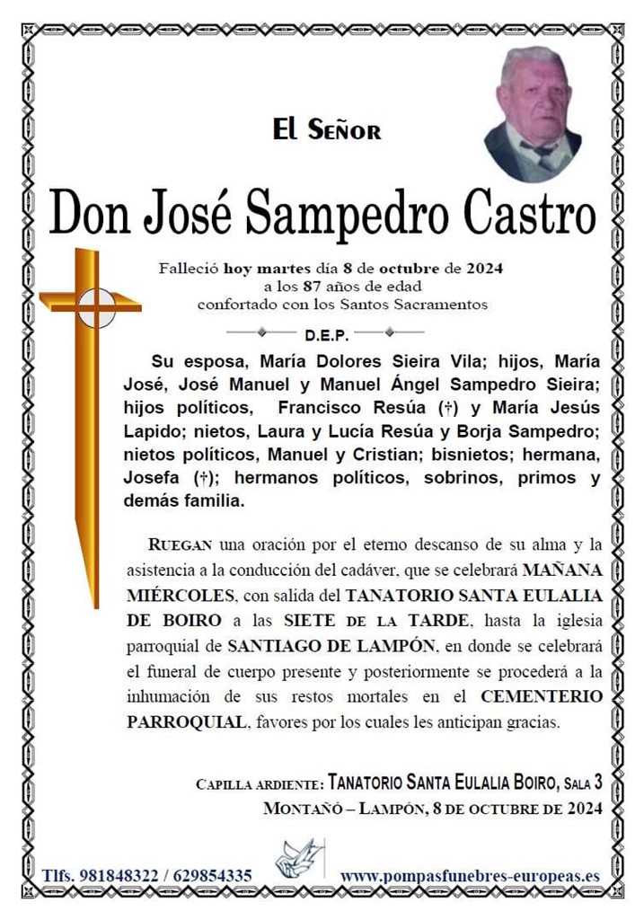 Don José Sampedro Castro