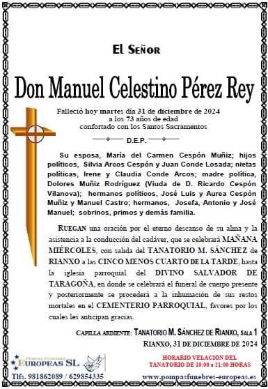 Foto secundaria Don Manuel Celestino Pérez Rey