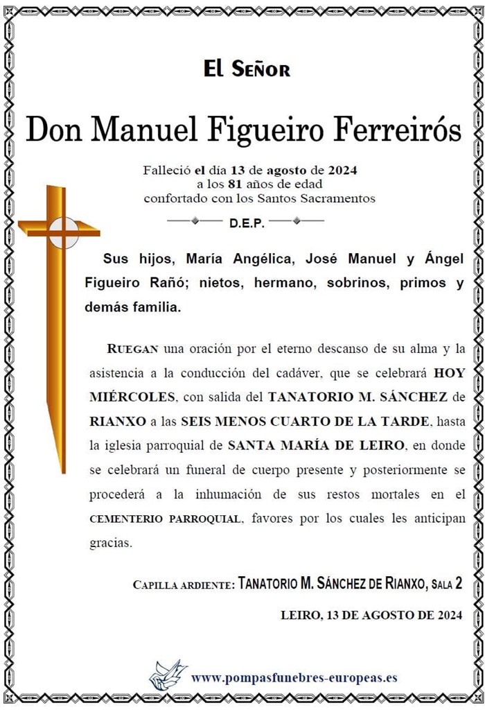 Foto secundaria Don Manuel Figueiro Ferreirós