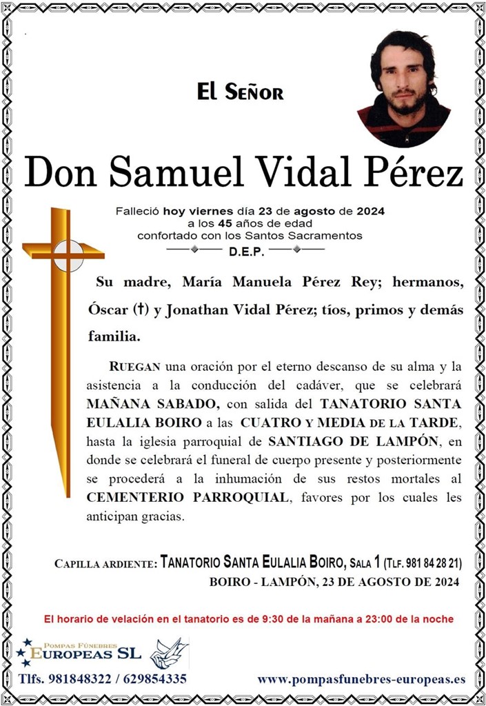 Don Samuel Vidal Pérez