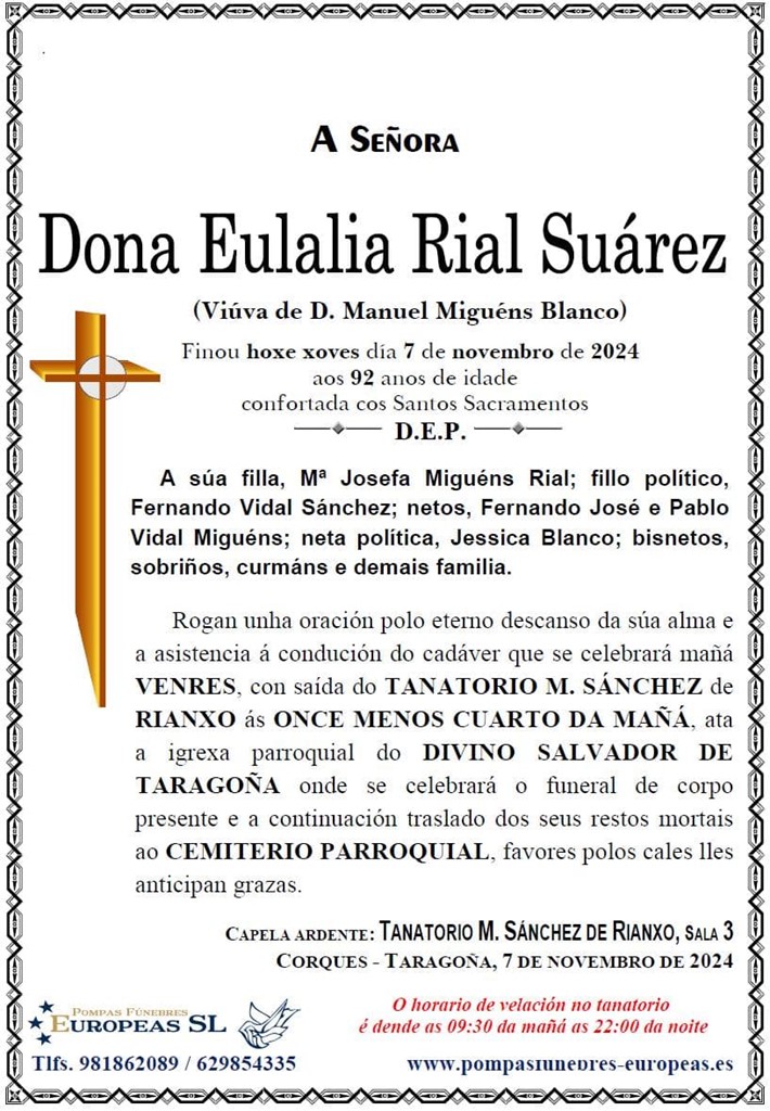 Dona Eulalia Rial Suárez