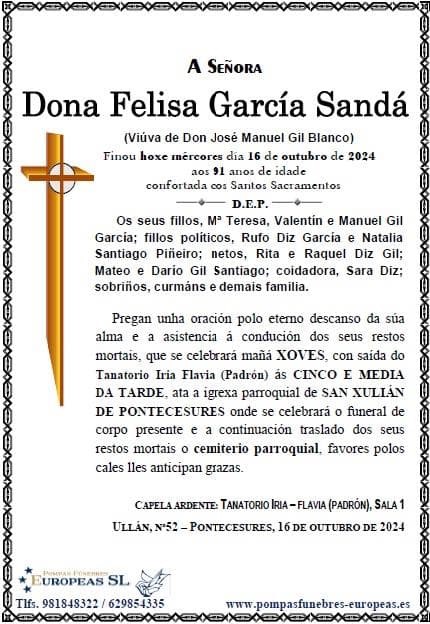 Dona Felisa García Sandá