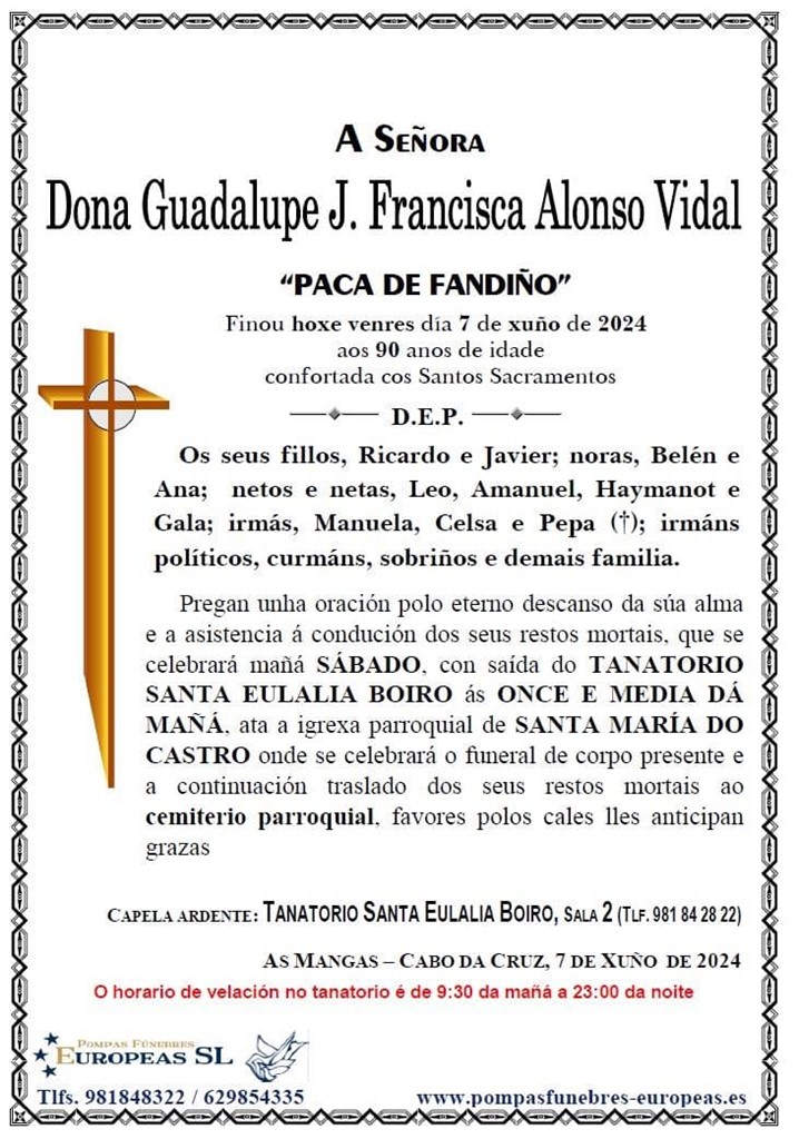 Dona Guadalupe J. Francisca Alonso Vidal