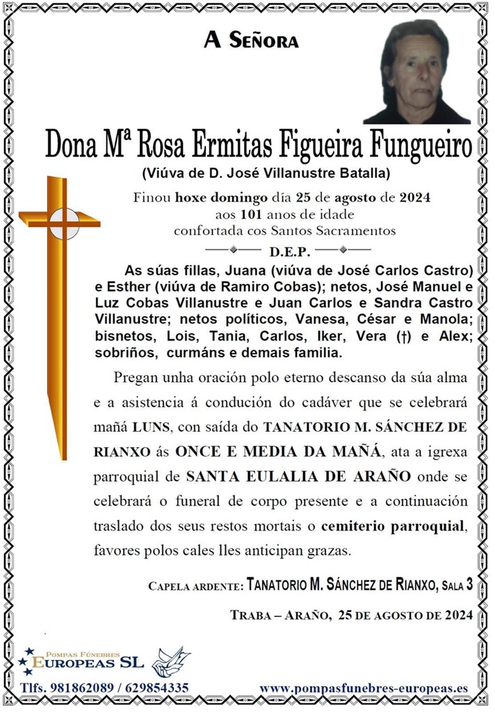 Foto principal Dona Mª Rosa Ermitas Figueira Fungueiro