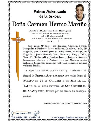 Doña Carmen Hermo Mariño (26/10/2024)