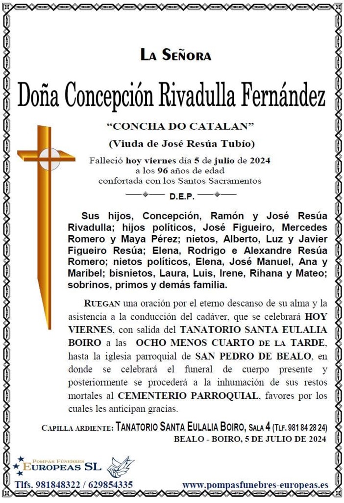 Doña Concepción Rivadulla Fernández