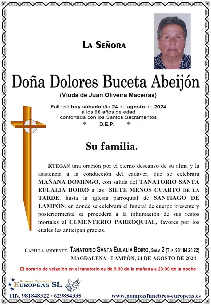 Doña Dolores Buceta Abeijón