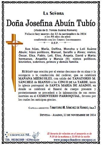 Doña Josefina Abuín Tubío