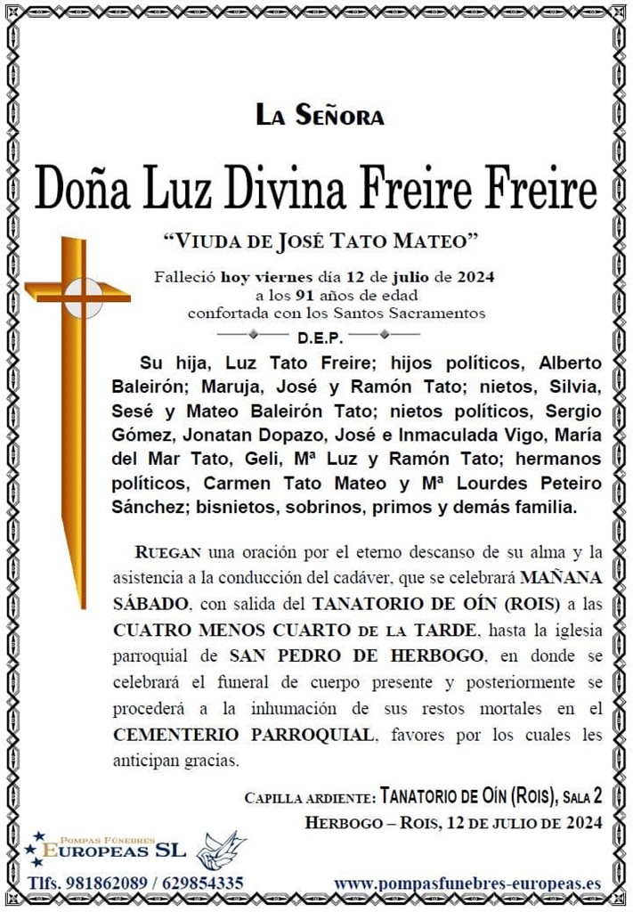Doña Luz Divina Freire Freire