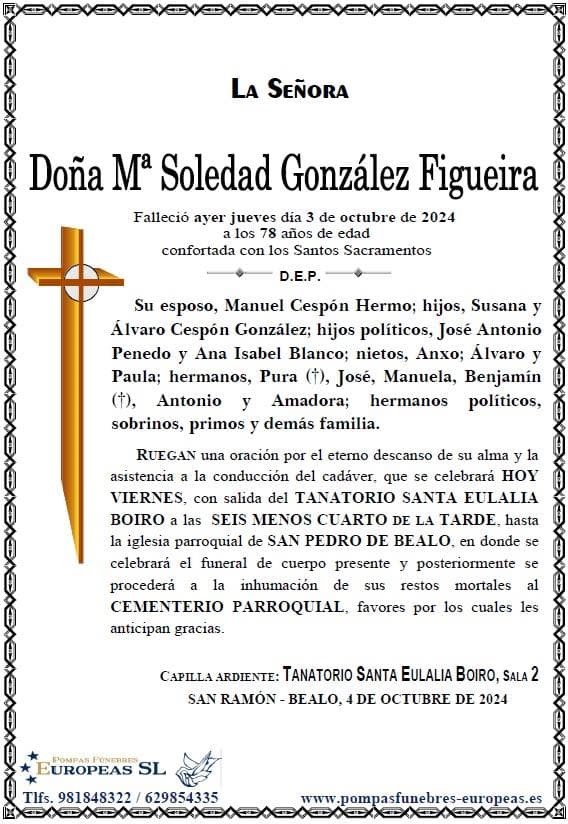 Doña Mª Soledad González Figueira