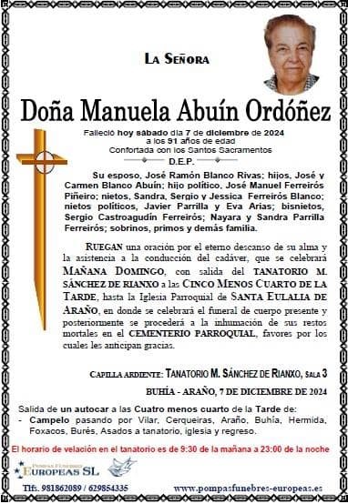 Doña Manuela Abuín Ordóñez