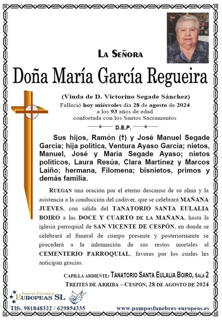 Doña María García Regueira