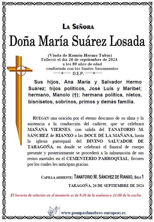 Foto secundaria Doña María Suárez Losada