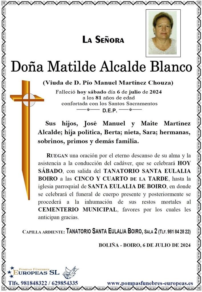 Doña Matilde Alcalde Blanco
