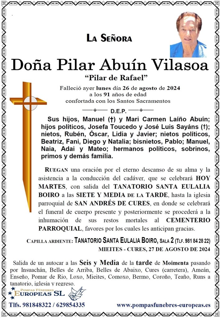 Doña Pilar Abuín Vilasoa