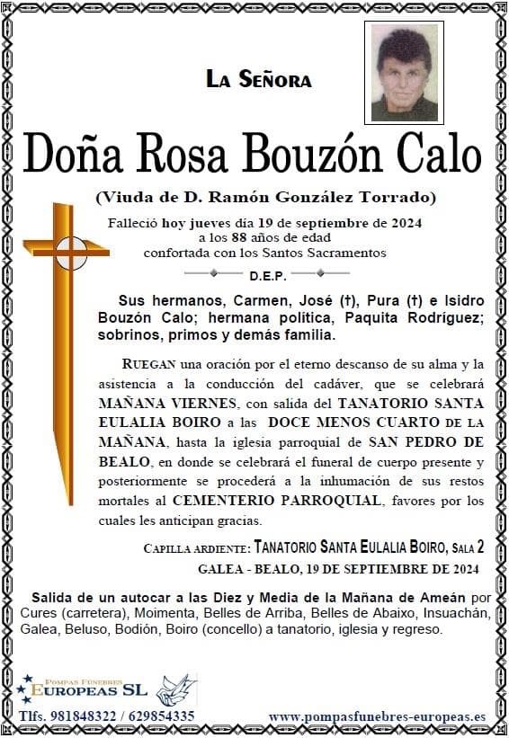 Doña Rosa Bouzón Calo